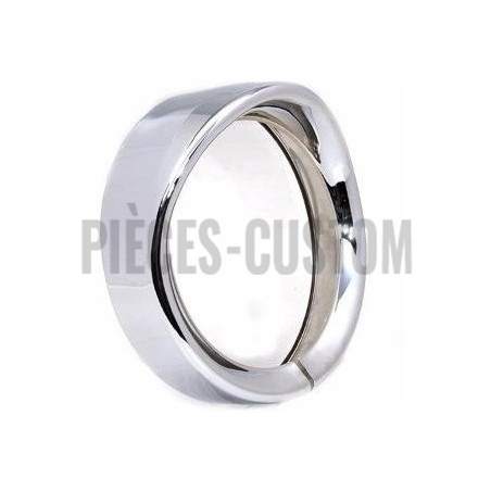 Cerclage de phare Harley Davidson chromé avec visière pour phare de 7"