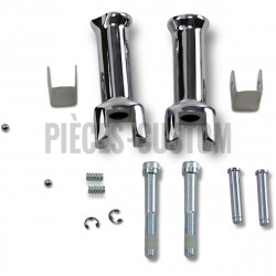 Kit supports reposes-pieds passager finition chromé pour Softail de 2018 à 2020