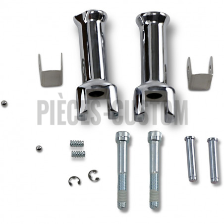 Kit supports reposes-pieds passager finition chromé pour Softail de 2018 à 2020