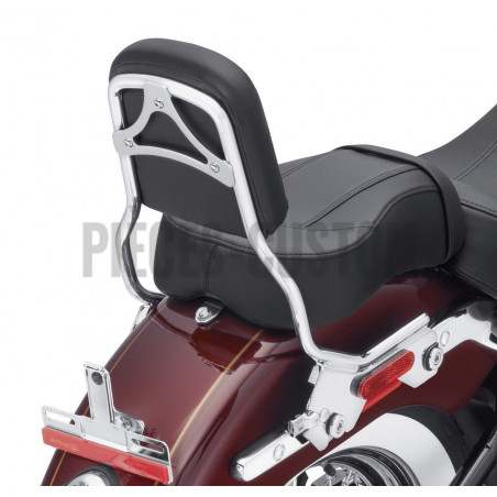 Coussin de dosseret passager taille moyenne modèle vinyle lisse noir Harley Davidson