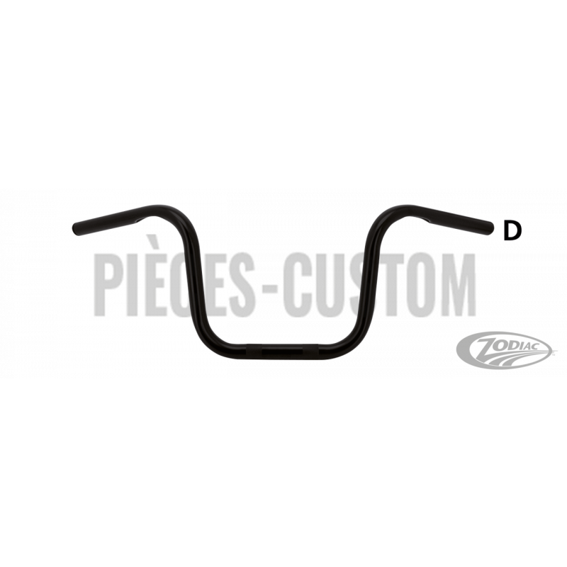 guidon-ape-hanger-hauteur-9-1/2"-noir-avec-empreintes