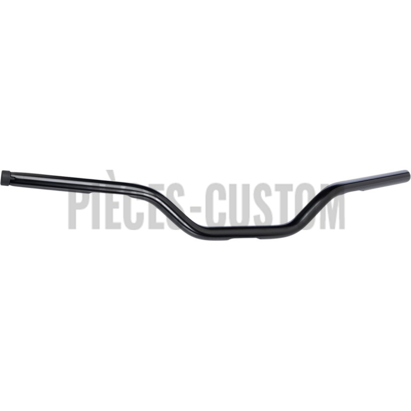 Guidon 1" Biltwell Tracker Mid finition noir avec encoches