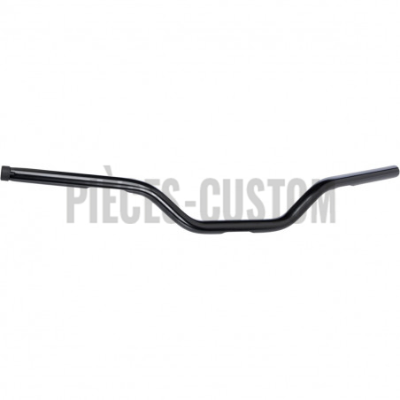 Guidon 1" Biltwell Tracker Mid finition noir avec encoches