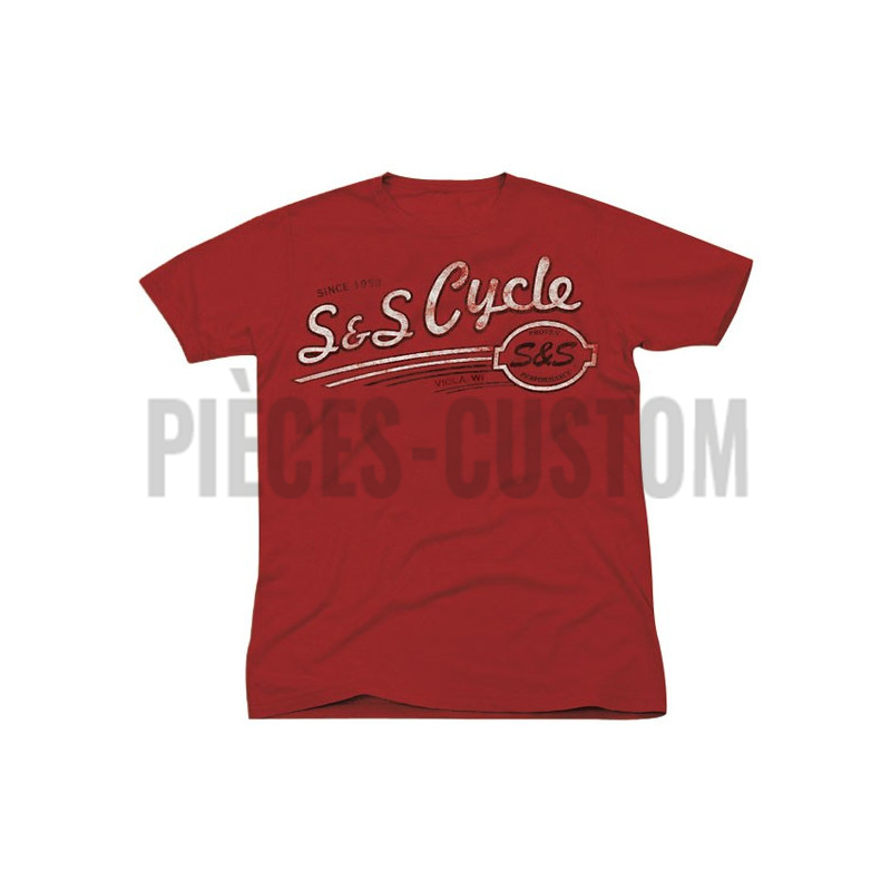T-shirt S&S Cycle couleur Rouge