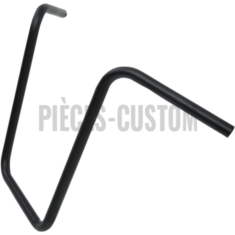 Guidon 1" Ape Hanger hauteur 18" noir mat Touring 2008 à 2020 commande éléctronique