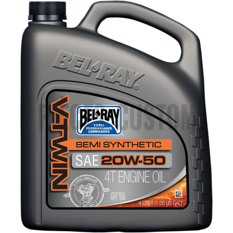 Huile Moteur Bel Ray 20W50 Semi Synthétique Bidon de 4 Litres