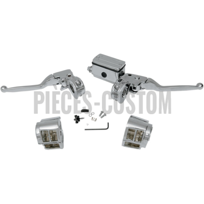 Kit maître cylindre 5/8 sans boutons Big Twin Sportster 1982 à 1995 simple disque