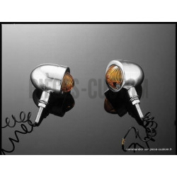 Paire de Clignotants Bullet chromé